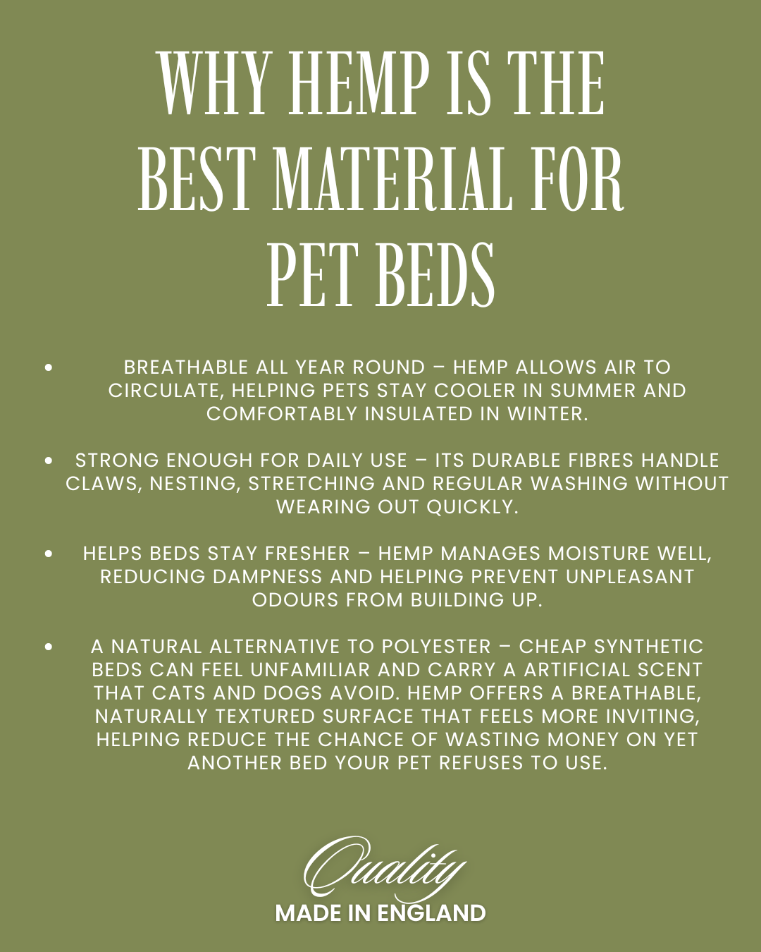 Why Hemp Is The Best Material For Pet Beds